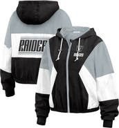WEAR by Erin Andrews Women's WEAR by Erin Andrews Black Las Vegas Raiders Color Block Full-Zip Windbreaker Jacket