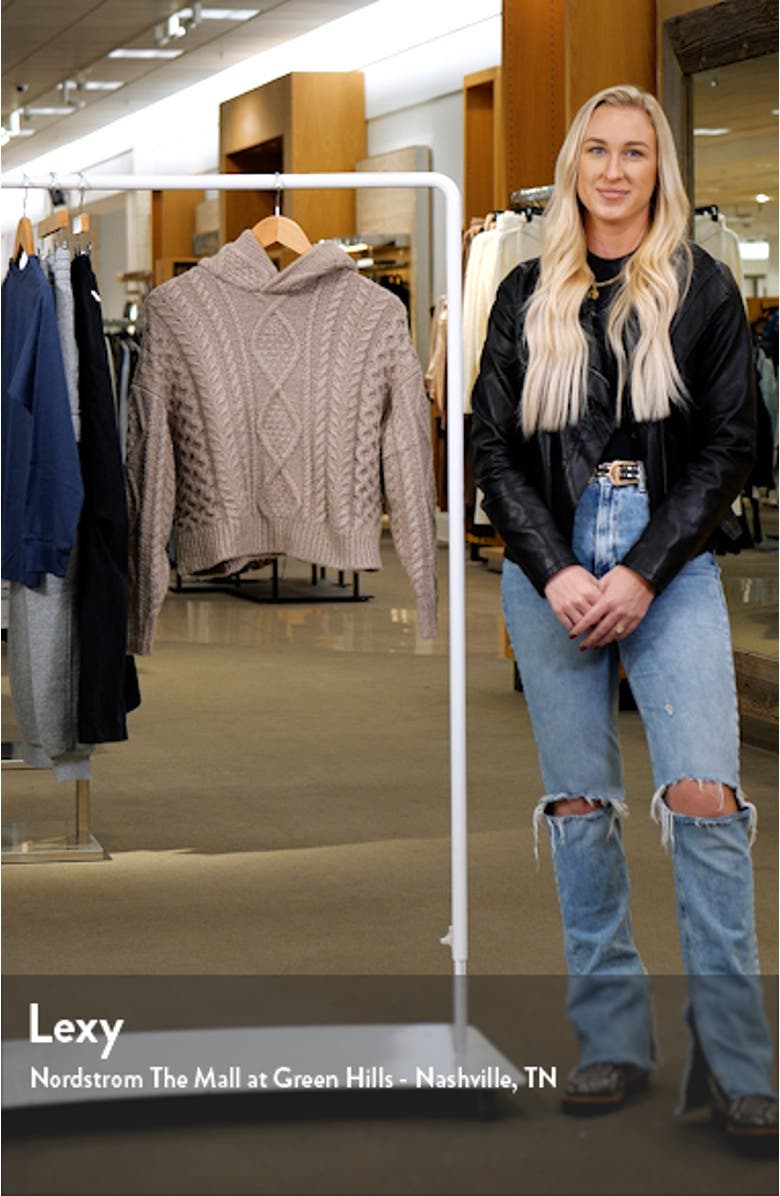 Kids' Cable Knit Hoodie Sweater, sales video thumbnail