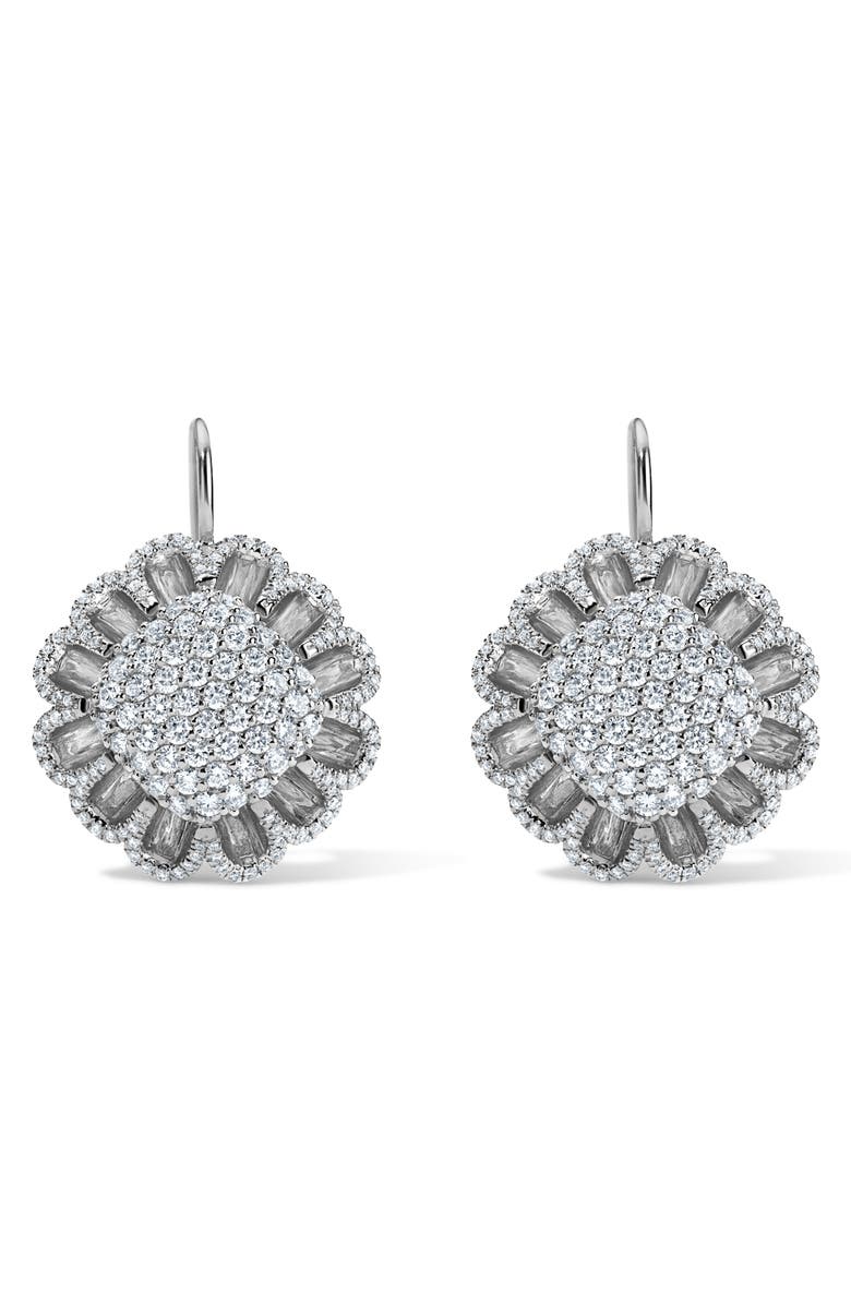 Mindi Mond Floating All Diamond Drop Earrings, Main, color, 18K White Gold