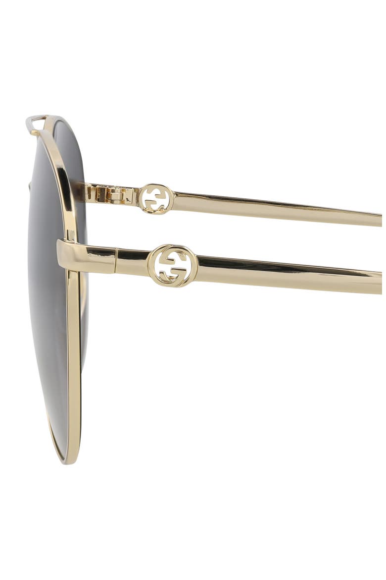 Novelty 61mm Aviator Sunglasses, Alternate, color, GOLD GOLD GREY