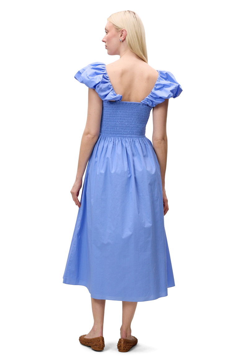 Yara Poplin Midi Dress, Alternate, color, BLUEBELL