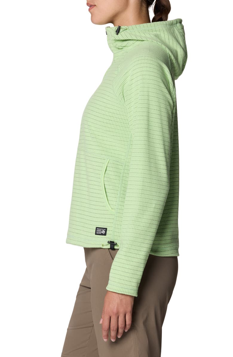 Mountain Hardwear Summit Grid Half Zip Hoodie, Alternate, color, Frozen In Lime