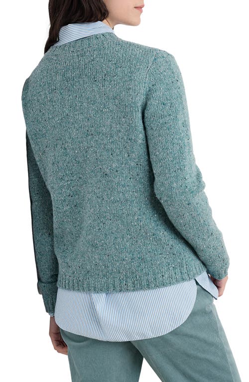 Seasalt Cornwall Dawson Pick Merino Wool Blend Crewneck Sweater In Green