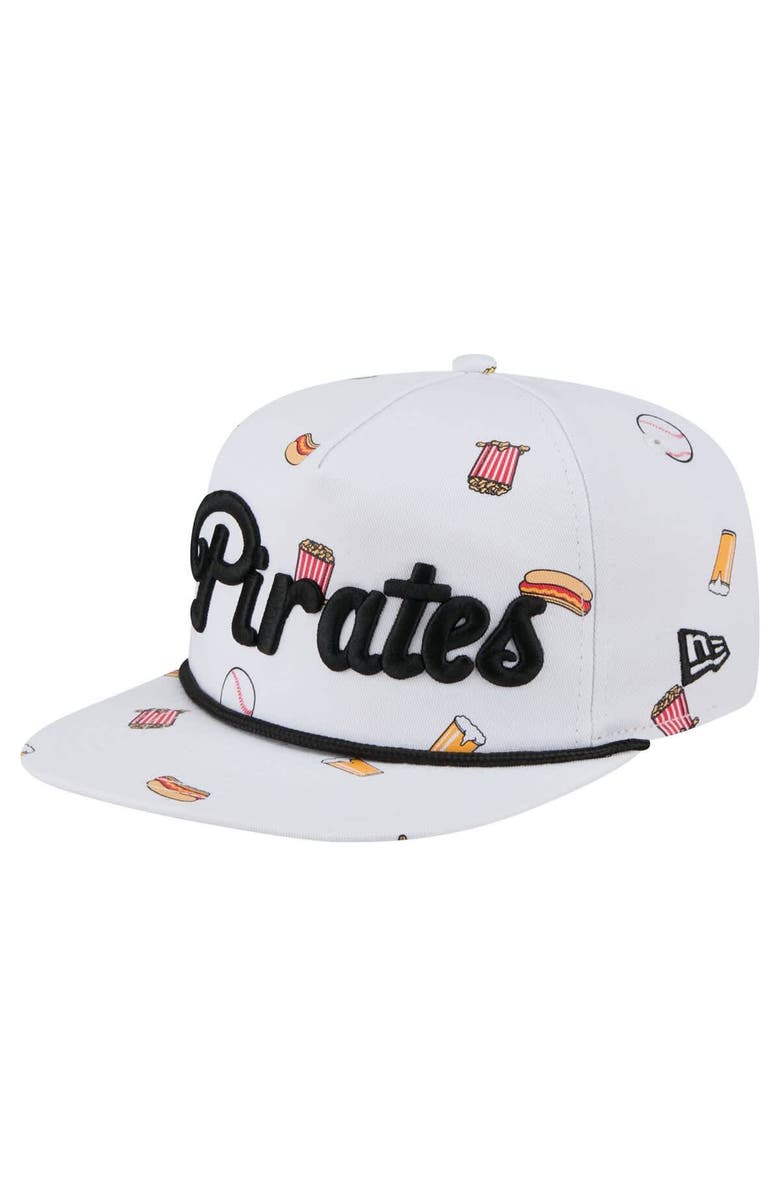New Era Men's New Era White Pittsburgh Pirates Team Cheer Rope 19TWENTY Adjustable Hat, Main, color, White