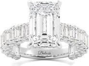 Balacia Emerald Cut Engagement Ring With Emerald Cut Side Diamonds
