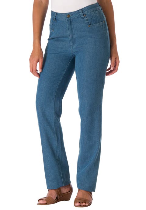 Classic Cotton Denim Straight-Leg Jean