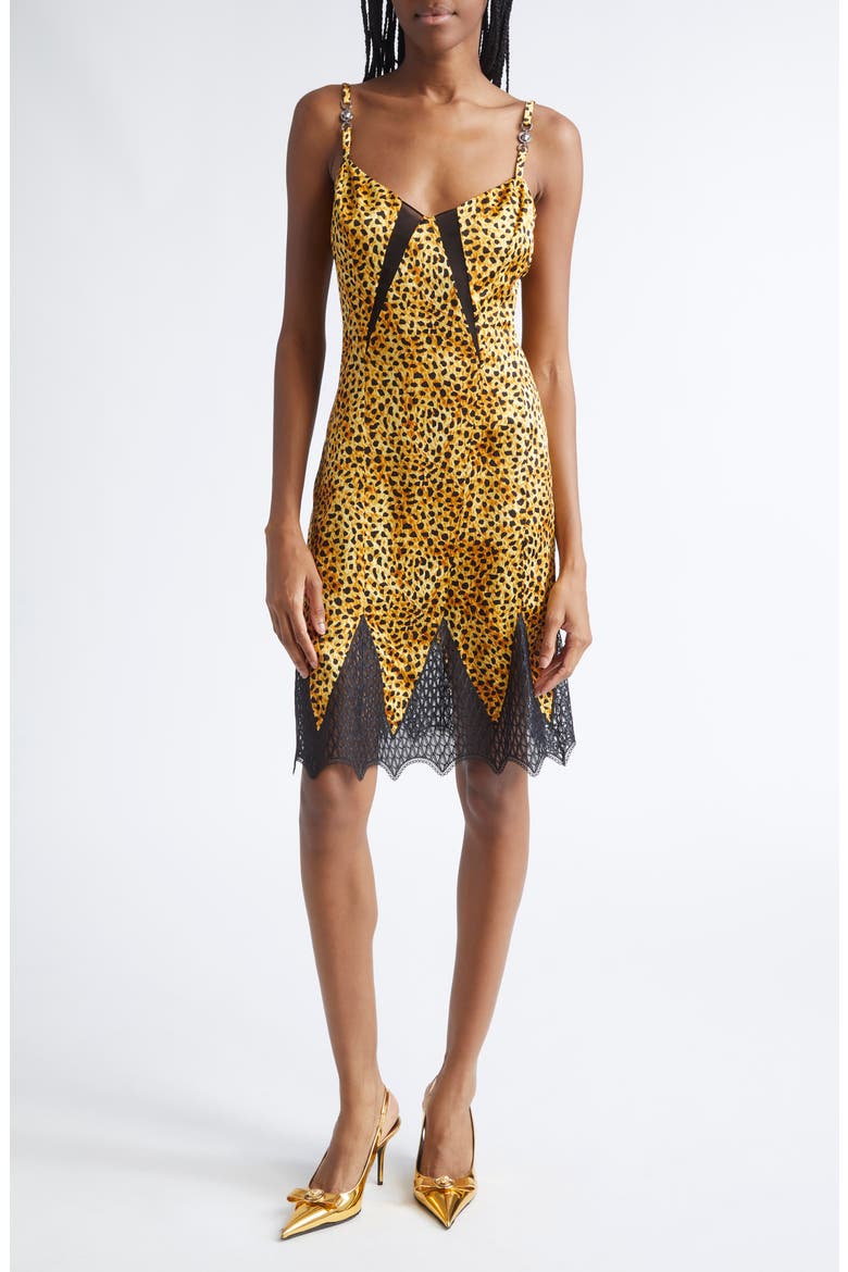 cheetah silk dress In My Element Satin Maxi Dress - Leopard
