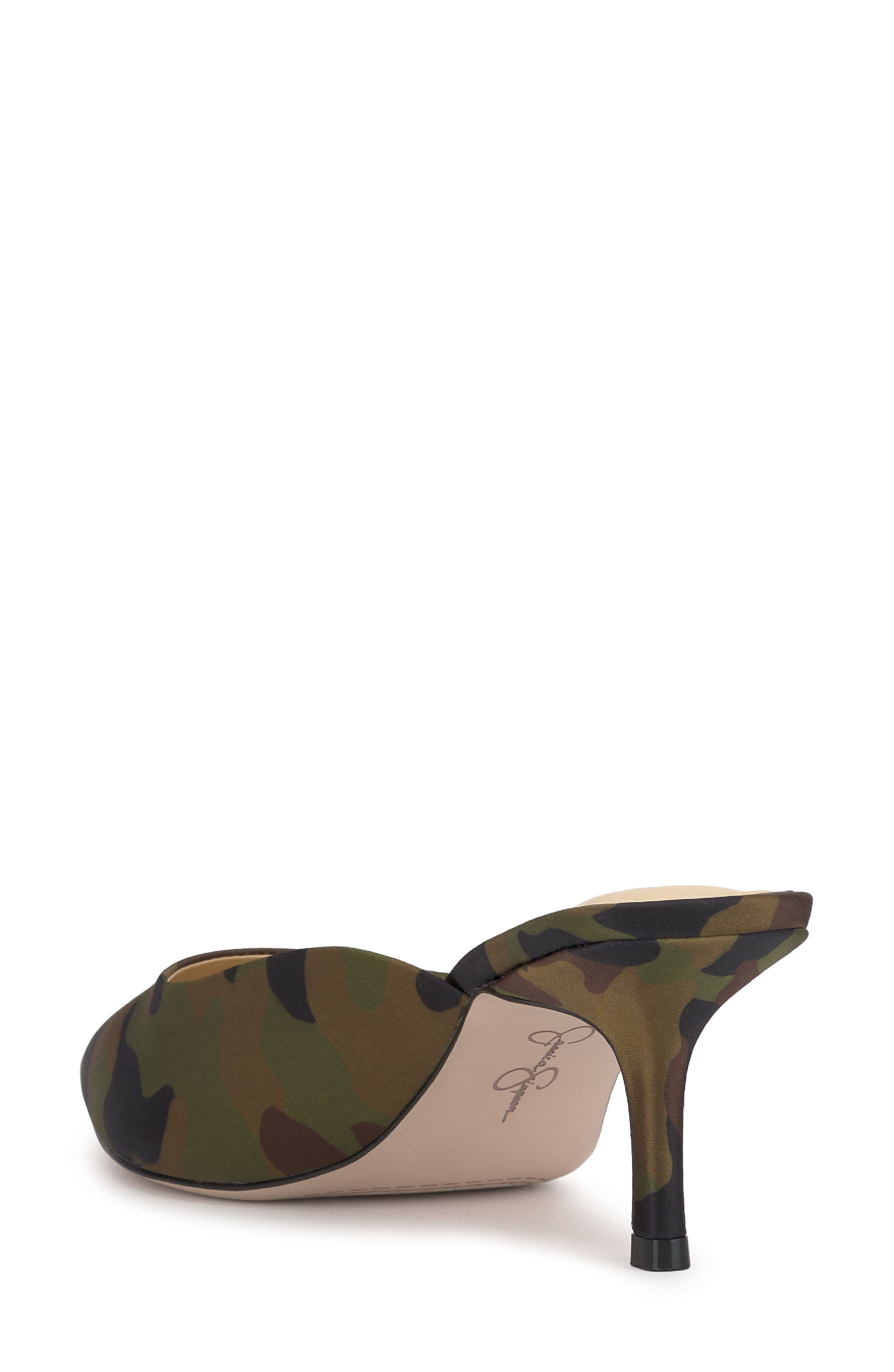 Jessica Simpson Belvaen Pointed Toe Mule, Alternate, color, Forest Camo
