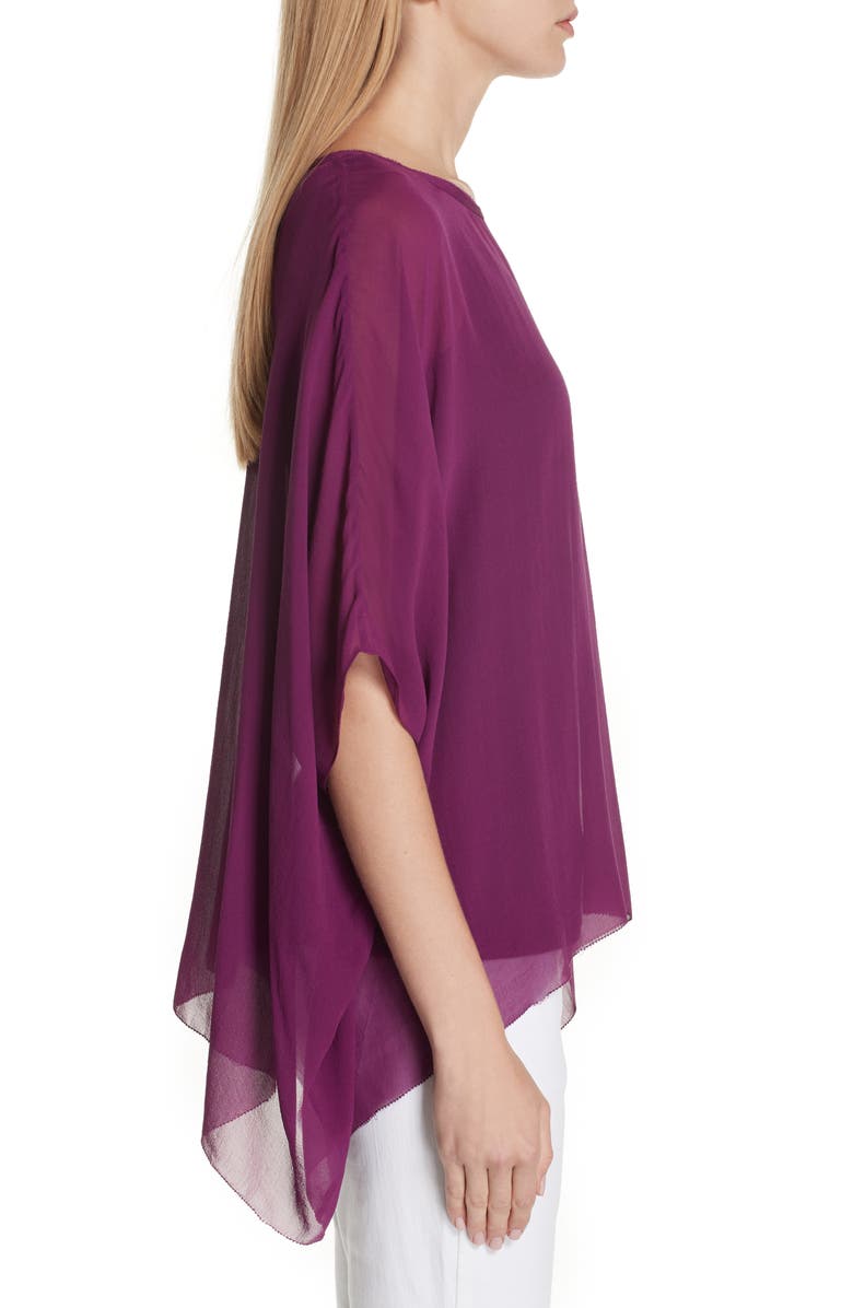 Eileen Fisher Sheer Silk Georgette Top, Alternate, color, 