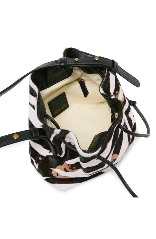 Dolce Vita Animal Print Drawstring Bucket Bag In Multi