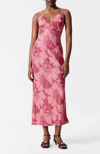 & Other Stories Print Maxi Satin Slipdress