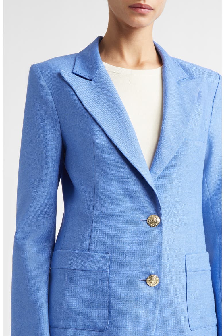 Wool & Silk Suit Jacket, Alternate, color, PERIWINKLE