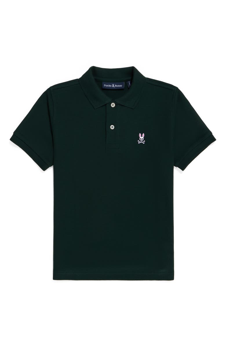 Psycho Bunny Kids' Classic Pima Cotton Piqué Polo, Main, color,