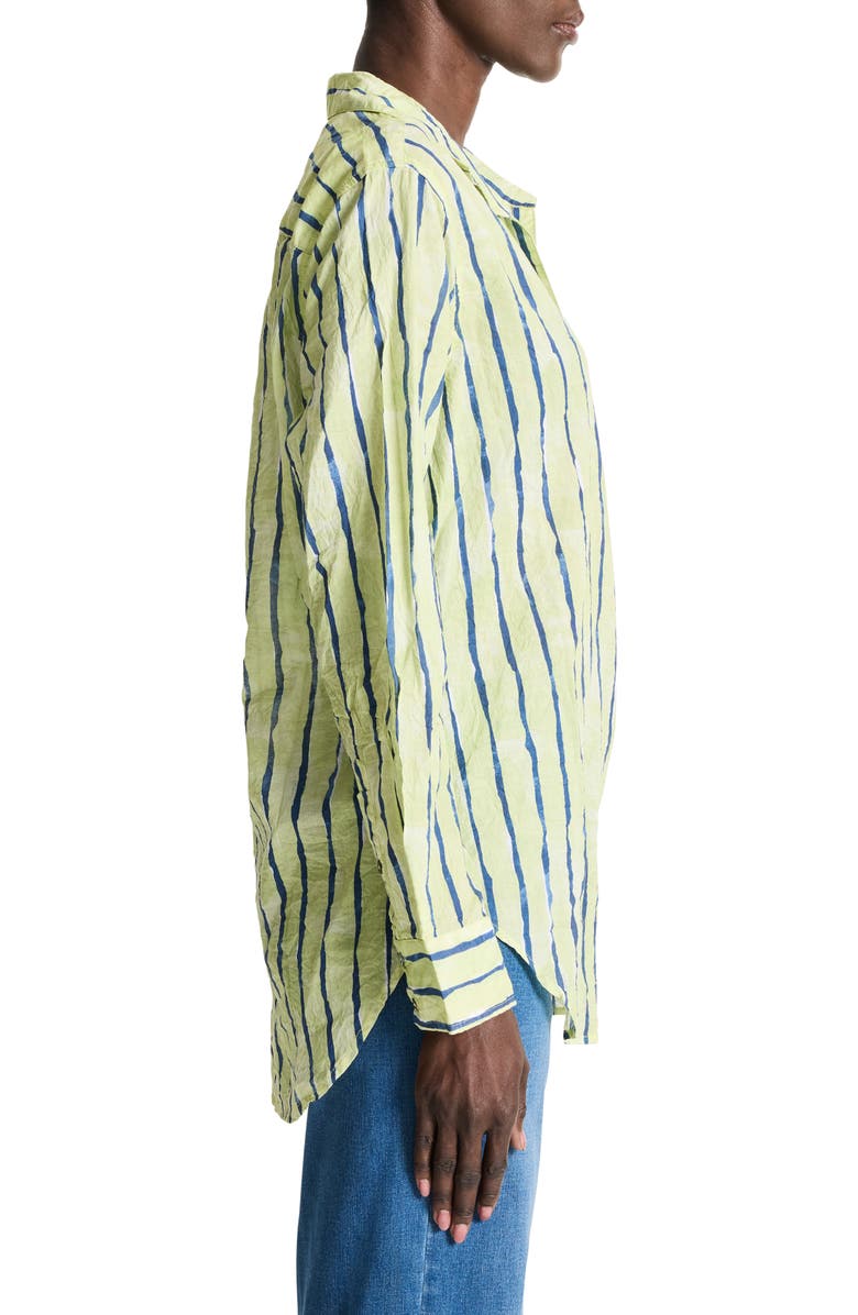 NIC+ZOE Watercolor Stripe Cotton Button-Up Tunic, Alternate, color, 