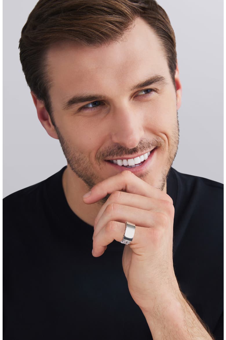 Men's Anthem Engravable Ring, Alternate, color, SILVER