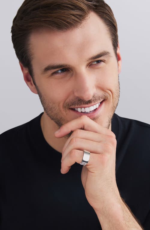 Lagos Anthem Engravable Ring In Metallic