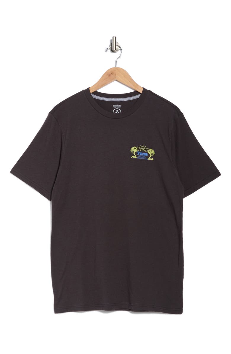 Volcom Cosmic Root Cotton Graphic T-Shirt, Alternate, color, Washed Black Heather