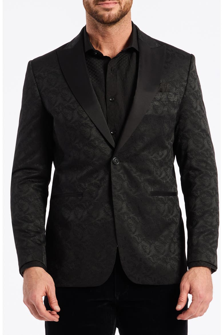 Eldridge Woven Blazer, Main, color, BLACK
