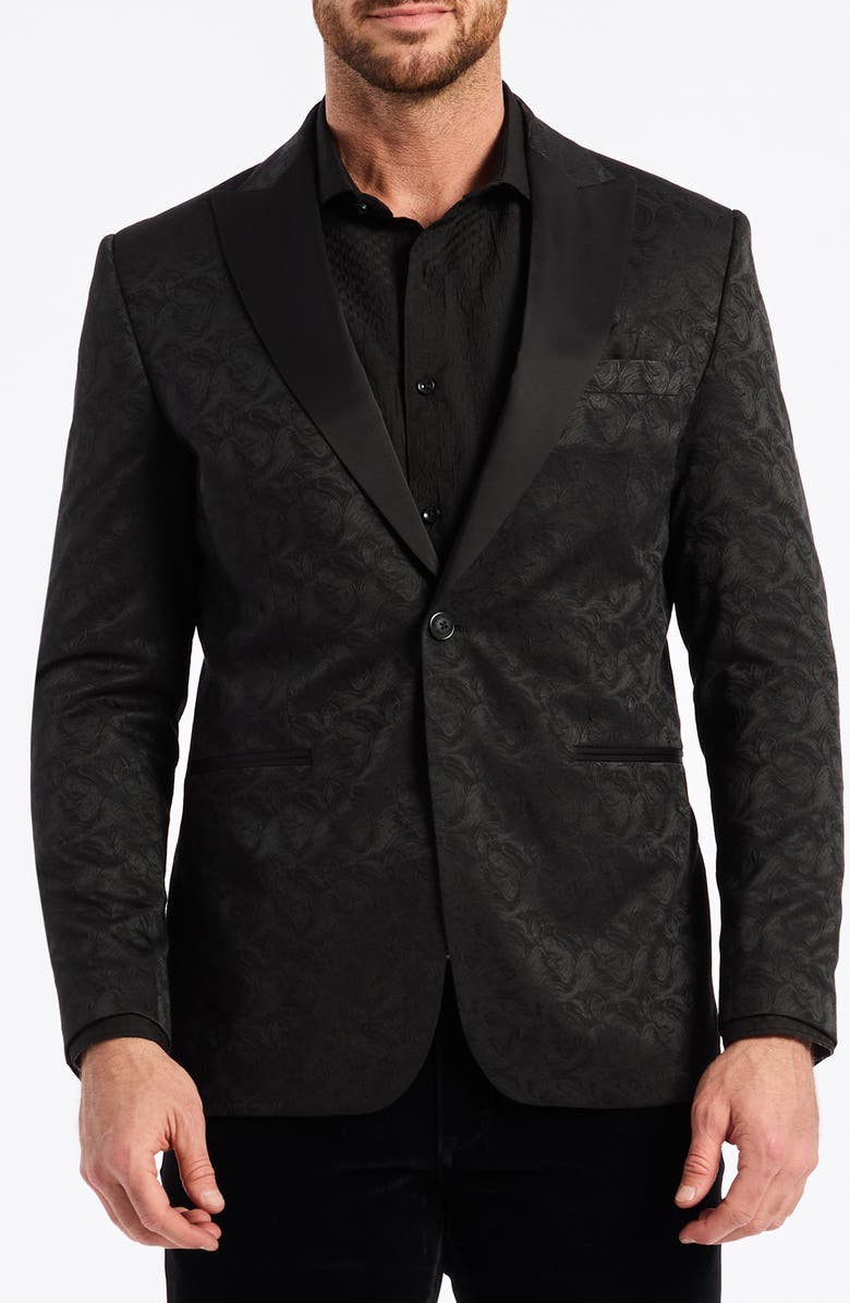 Robert Graham Eldridge Woven Blazer, Main, color, Black