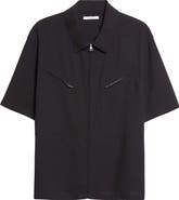 Givenchy Utility Zip Front Wool Shirt