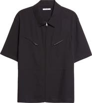 Givenchy Utility Zip Front Wool Shirt