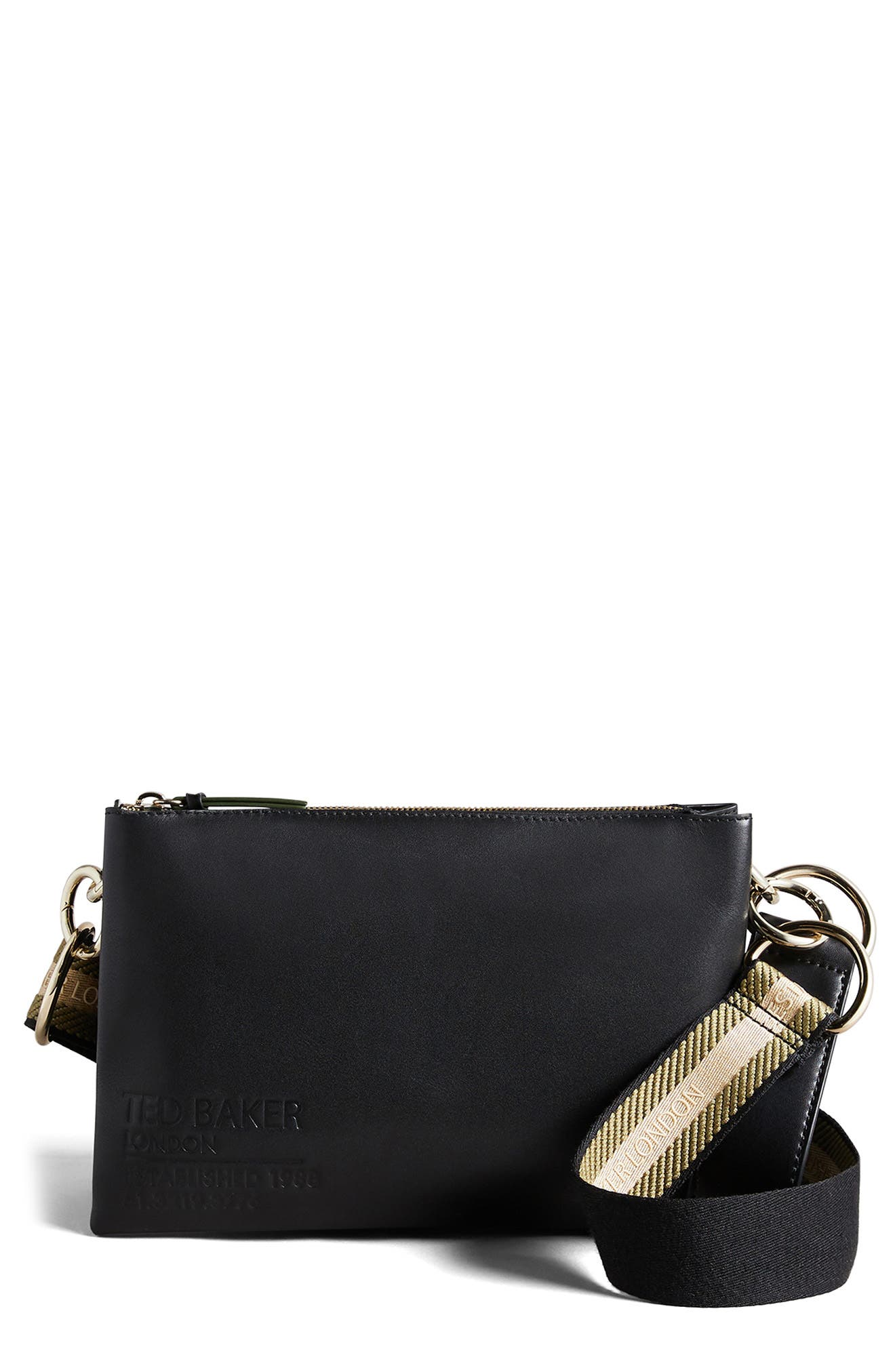 Ted Baker London Darceyy Logo Leather Crossbody Bag, Main, color, 