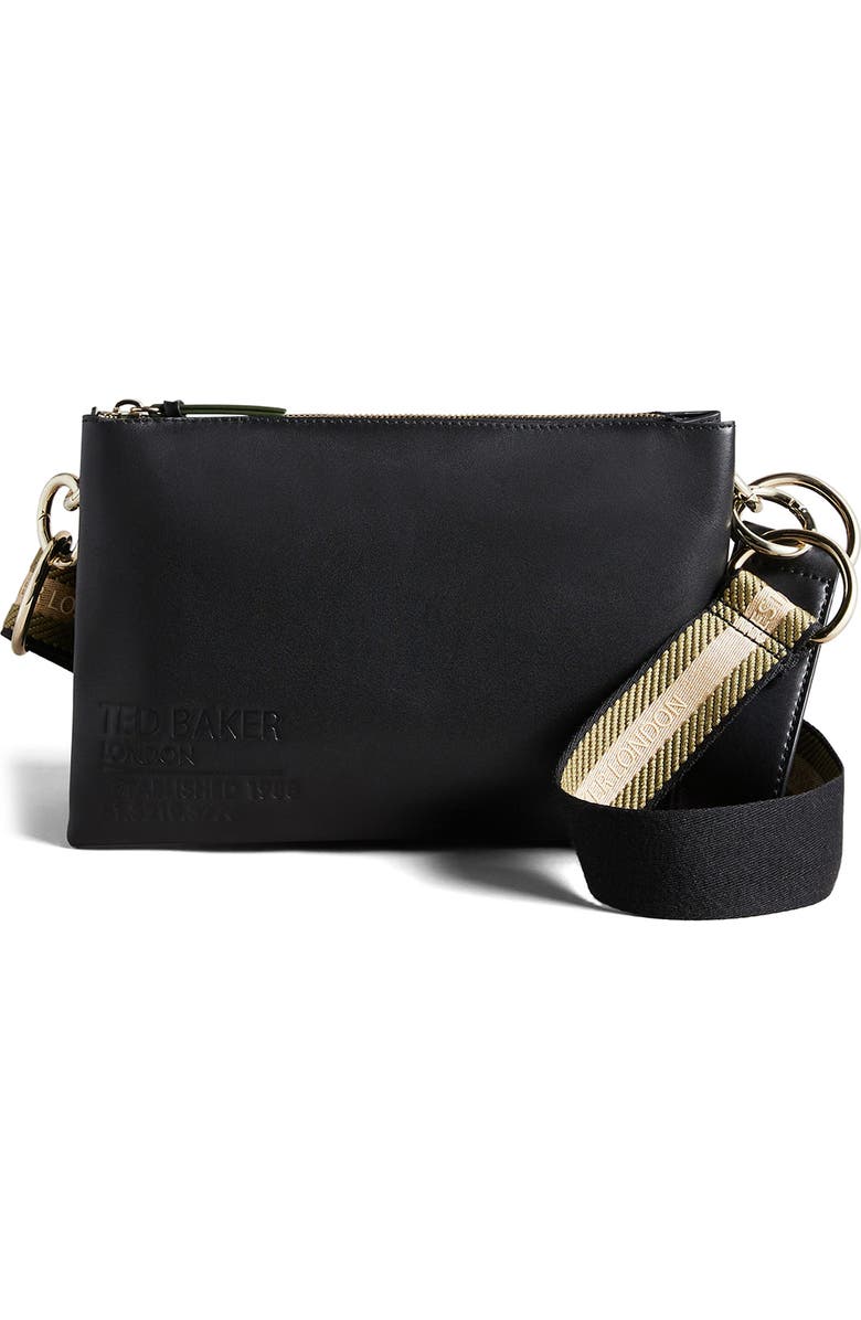 Ted Baker London Darceyy Logo Leather Crossbody Bag, Main, color,