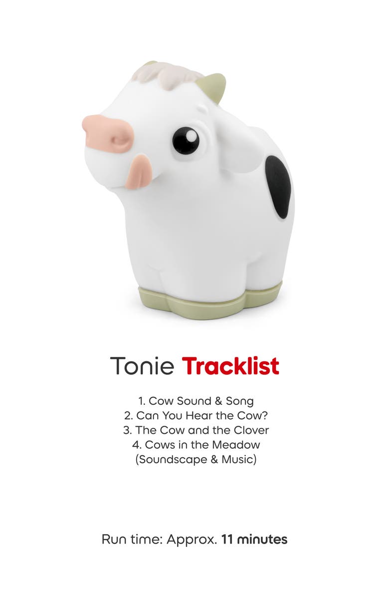 tonies Toniebox 2 with 3-Pack Farm Tonie Audio Characters Bundle, Alternate, color, Grey