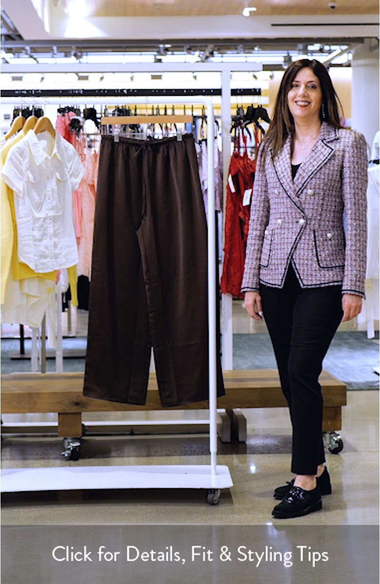 Drawstring Waist Satin Pants, sales video thumbnail