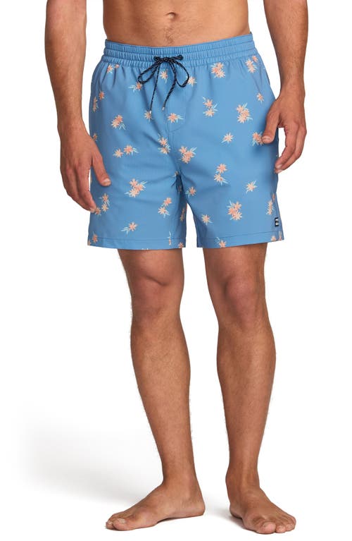 Billabong Sundays Layback Swim Trunks In Blue