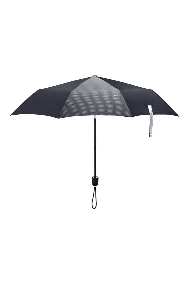 Stratus Compact Umbrella, Main, color, BLACK/ BLACK MATTE