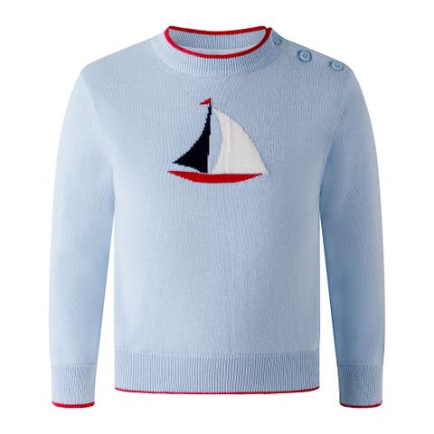 Sailboat Intarsia Sweater (Toddler, Little Kid, Big Kid)