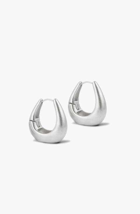 Molten Maxi Earrings in Silver