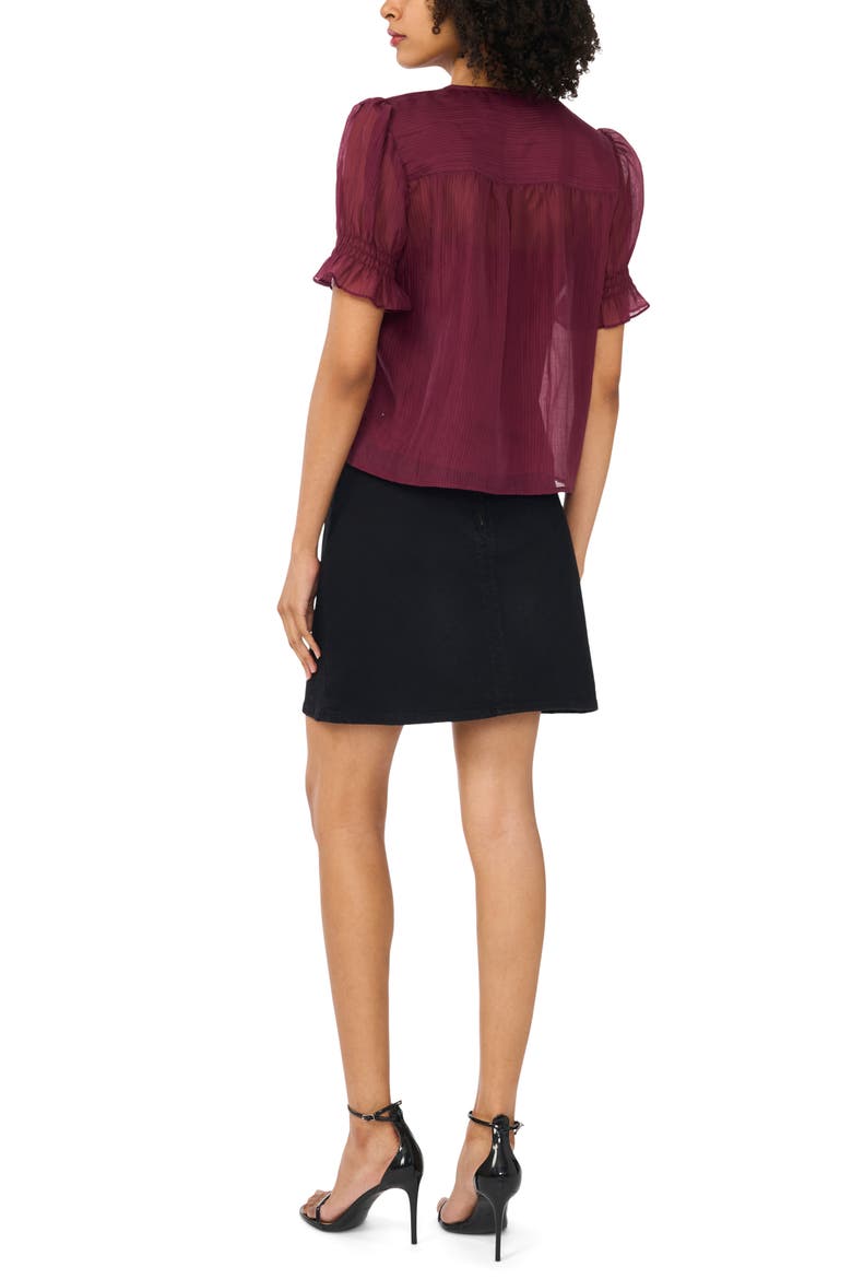 Pintuck Chiffon Top, Alternate, color, VINEYARD PLUM