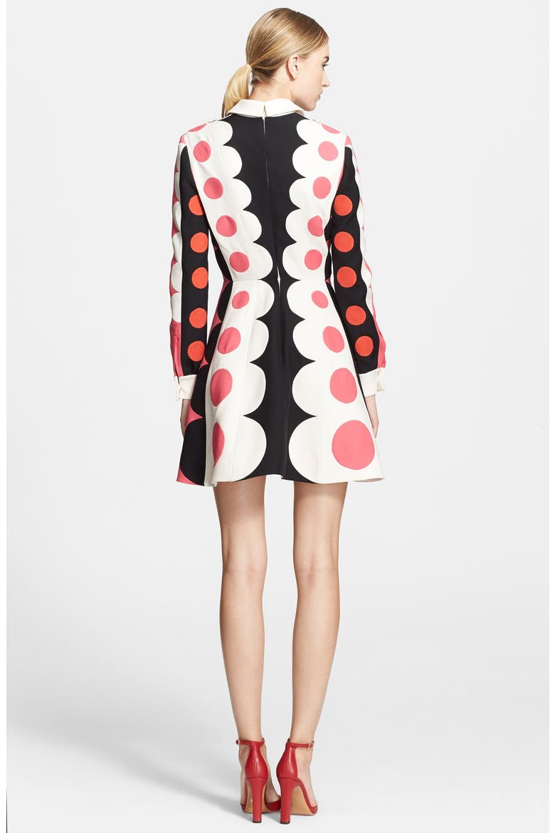 Long Sleeve Wool & Silk Dress, Alternate, color, MULTI