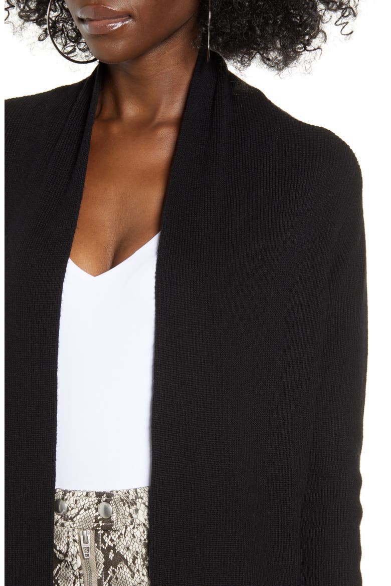 Longline Cardigan, Alternate, color, BLACK