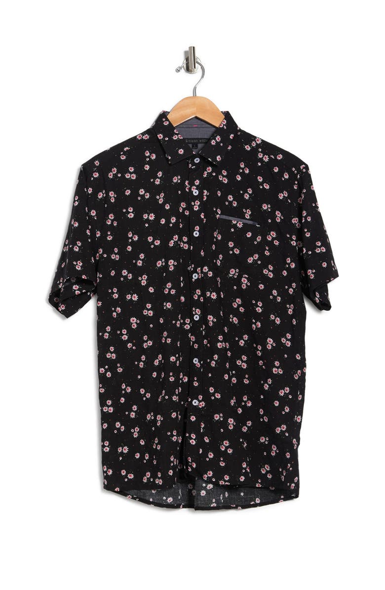 IMPATIENT WOLVES Broken Night Printed Button Down Shirt, Alternate, color,