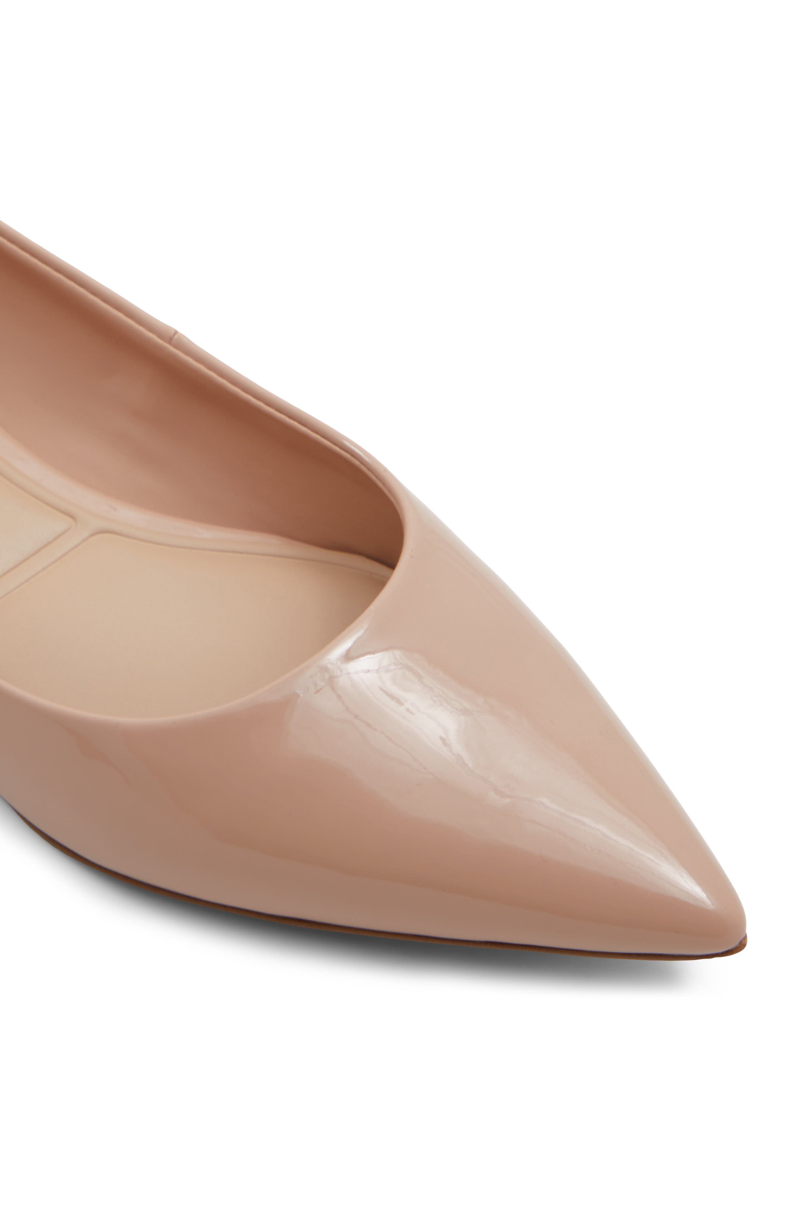 Stessy Pointed Toe Flat, Alternate, color, BONE