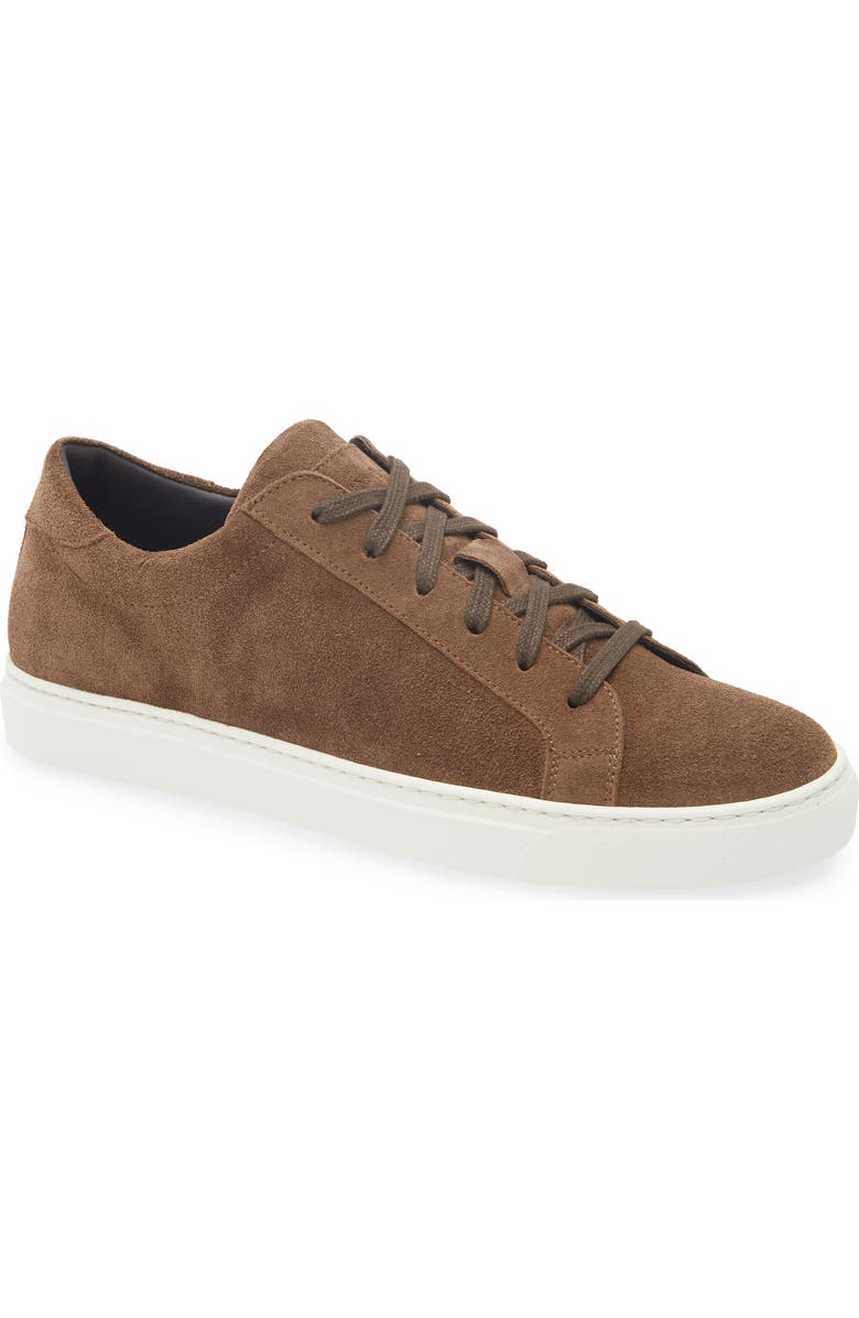 TO BOOT NEW YORK Jameson Low Top Sneaker, Main, color, Velour Suede Tabacco
