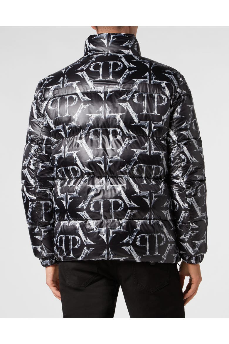 Nylon Puffer Jacket Chrome Men, Alternate, color, black