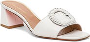 Santoni Women's leather mid-heel sandal