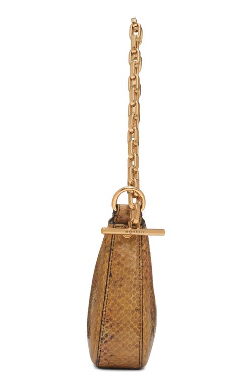 Alexander Mcqueen Mcqueen Mini T-bar Python Print Leather Top Handle Bag In Multi