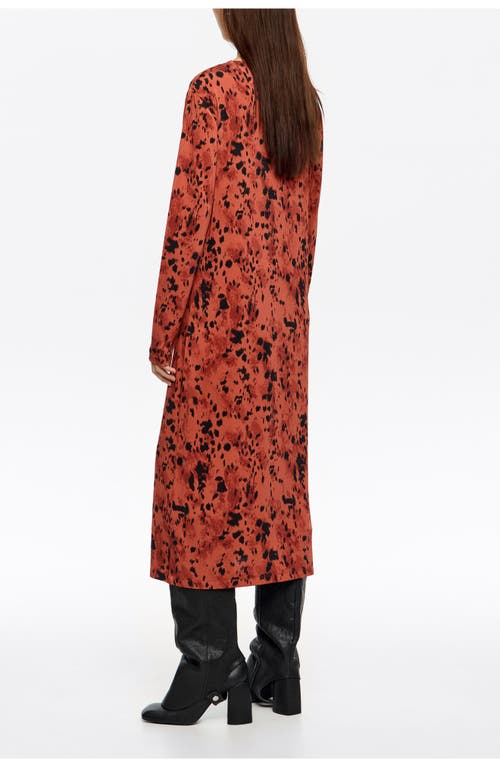 Bimba Y Lola Lynx Gathered Neckline Dress In Brown