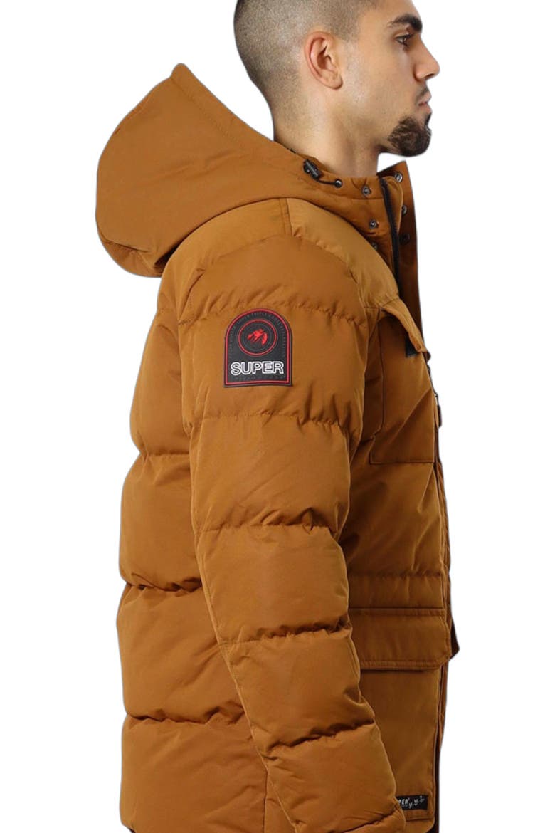 Men's Heavyweight Hooded Puffer Jacket, Alternate, color, Timber