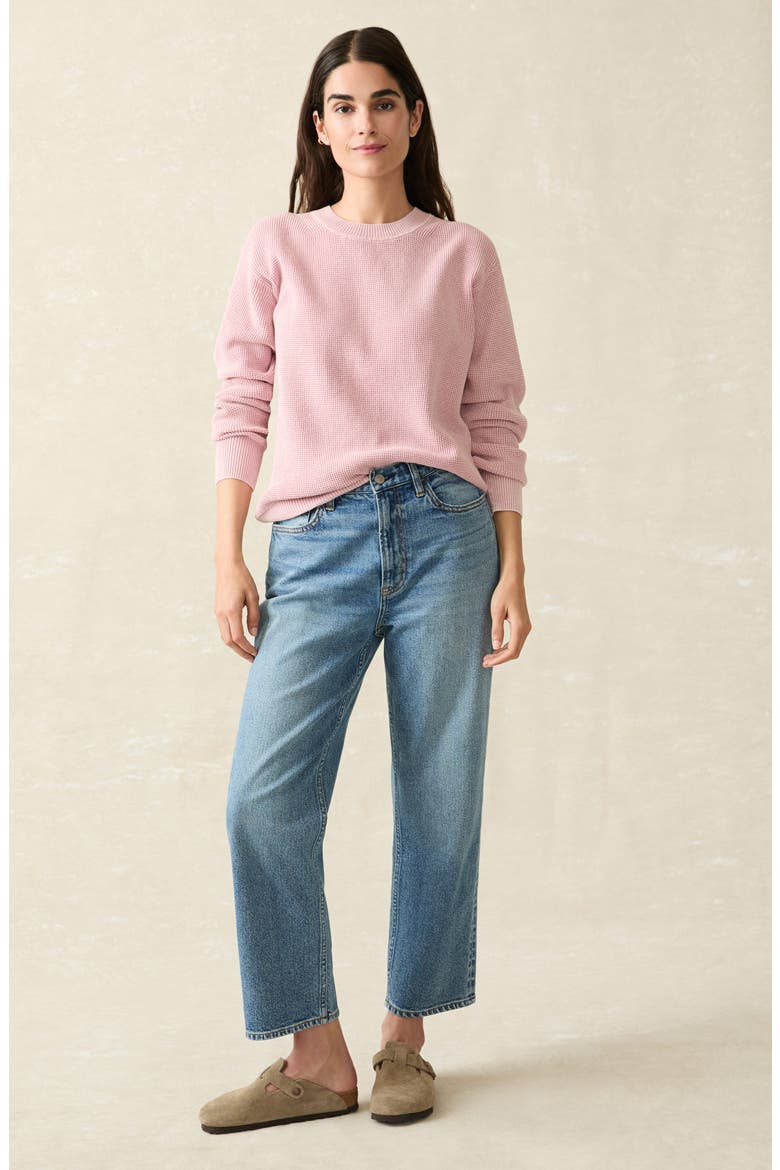 Sunwash Organic Cotton Crewneck Sweater, Alternate, color, ZEPHYR