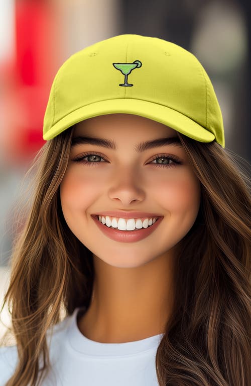 Shop Dalix Margarita Embroidered Dad Hat In Yellow