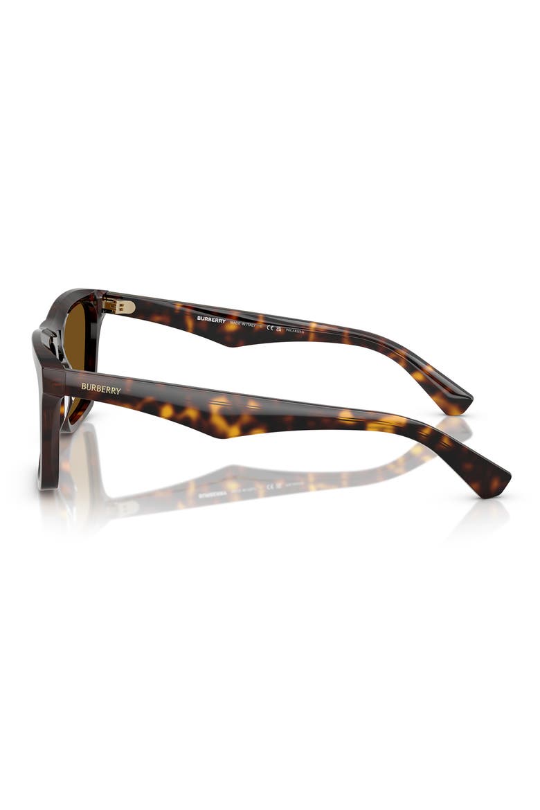 57mm Square Sunglasses, Alternate, color, DARK HAVANA