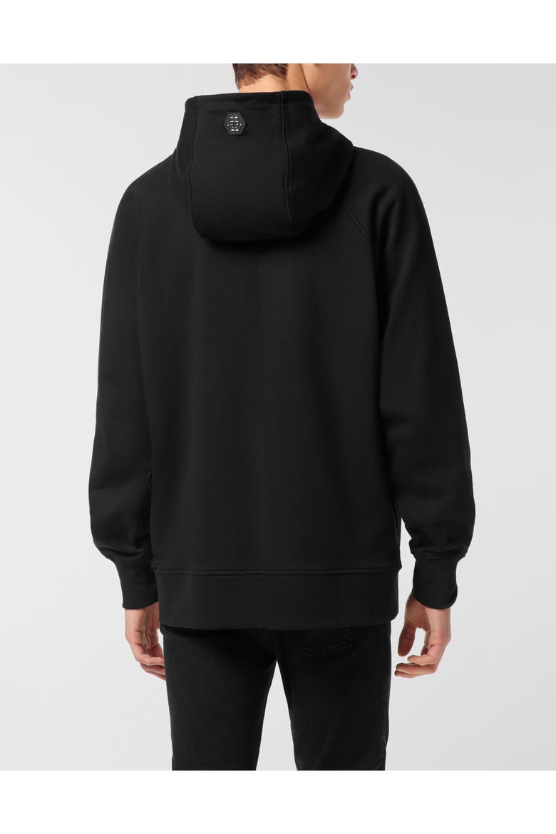 Hoodie Basic Strass Signature Men, Alternate, color, black