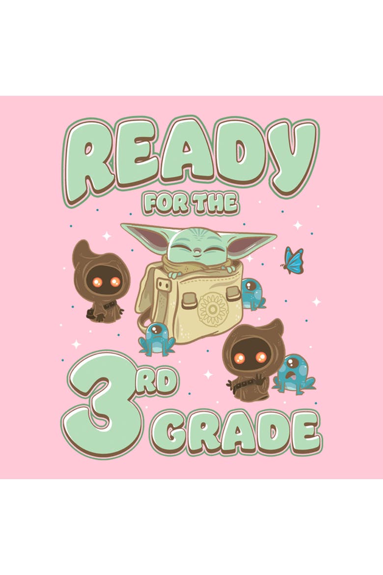 Girl's Star Wars The Mandalorian Ready For 3rd Grade  Graphic T-Shirt, Alternate, color, Light Pink