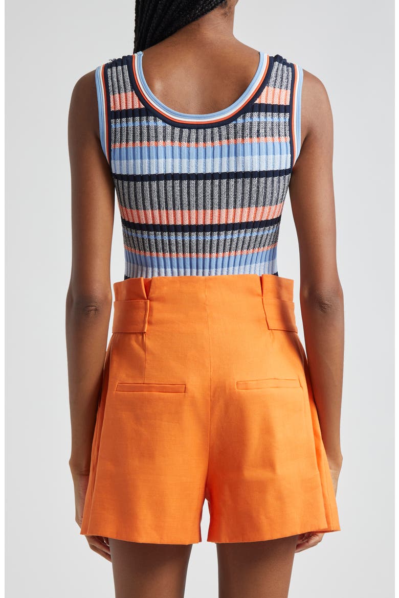 Sandra Stripe Rib Sweater Tank, Alternate, color, BLUE MULTI